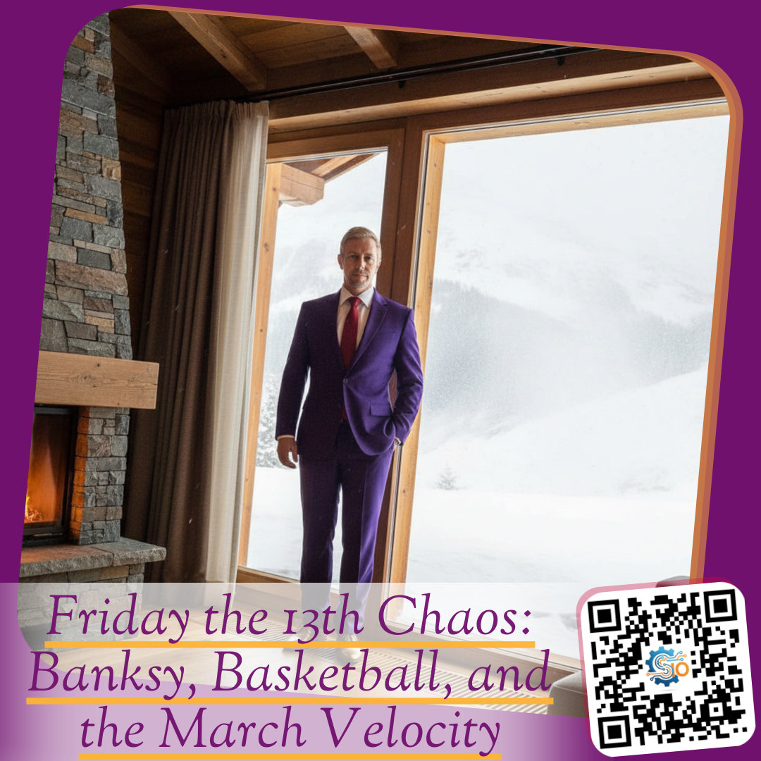 Friday the 13th Chaos: Banksy, Basketball, and the March Velocity