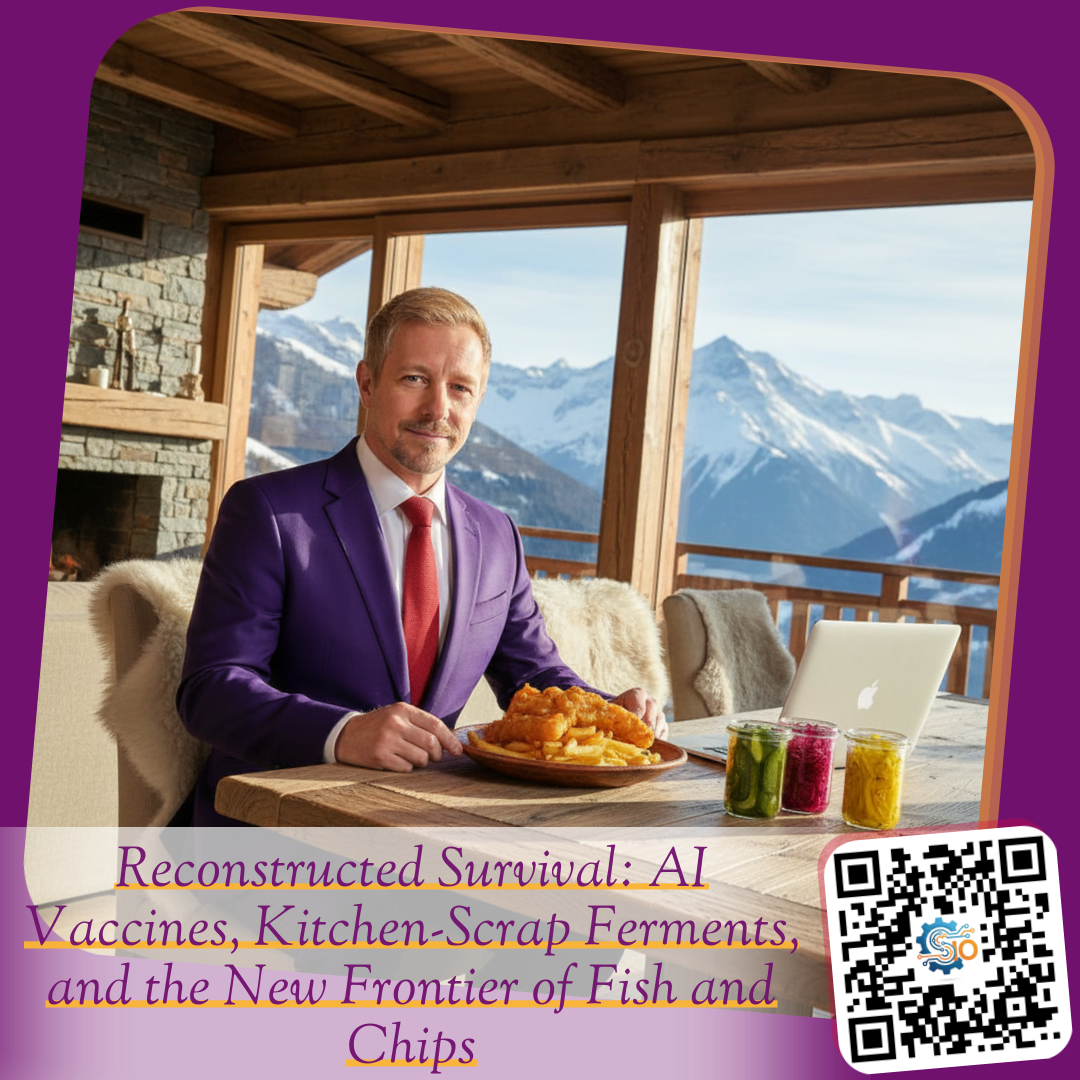 Reconstructed Survival: AI Vaccines, Kitchen-Scrap Ferments, and the New Frontier of Fish and Chips