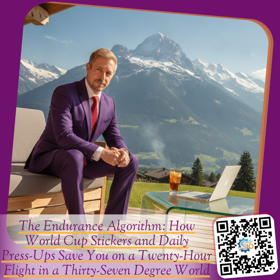The Endurance Algorithm: How World Cup Stickers and Daily Press-Ups Save You on a Twenty-Hour Flight in a Thirty-Seven Degree World