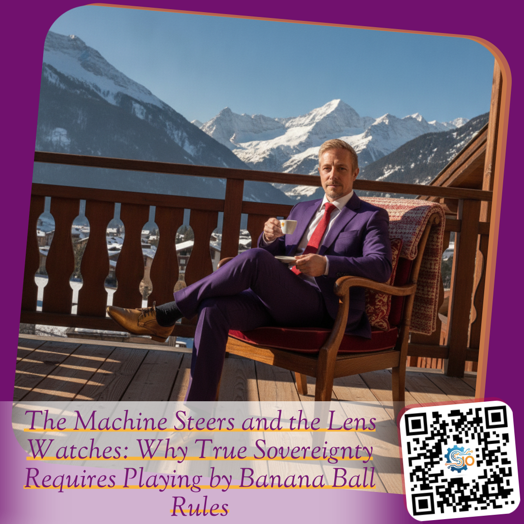 The Machine Steers and the Lens Watches: Why True Sovereignty Requires Playing by Banana Ball Rules