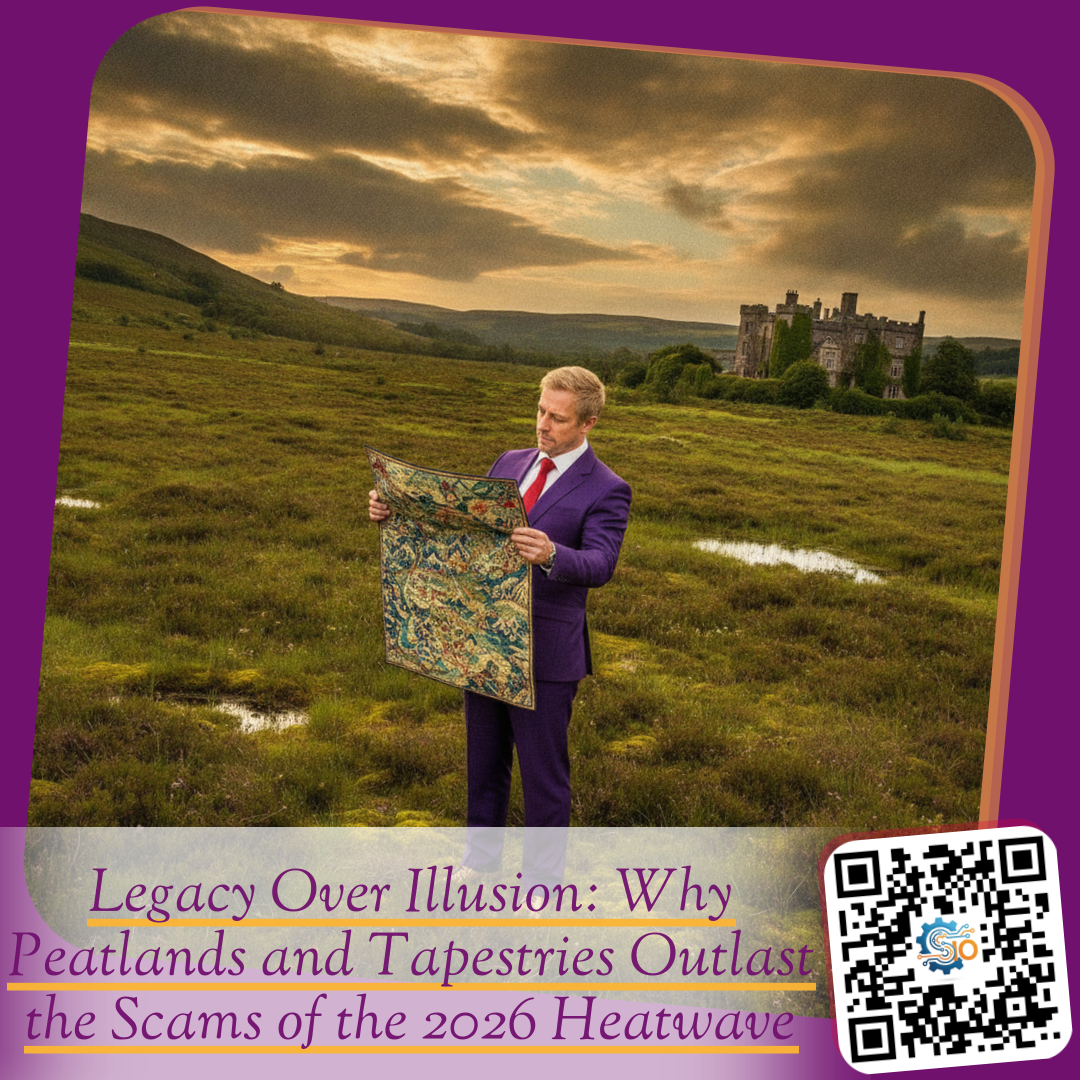 Legacy Over Illusion: Why Peatlands and Tapestries Outlast the Scams of the 2026 Heatwave
