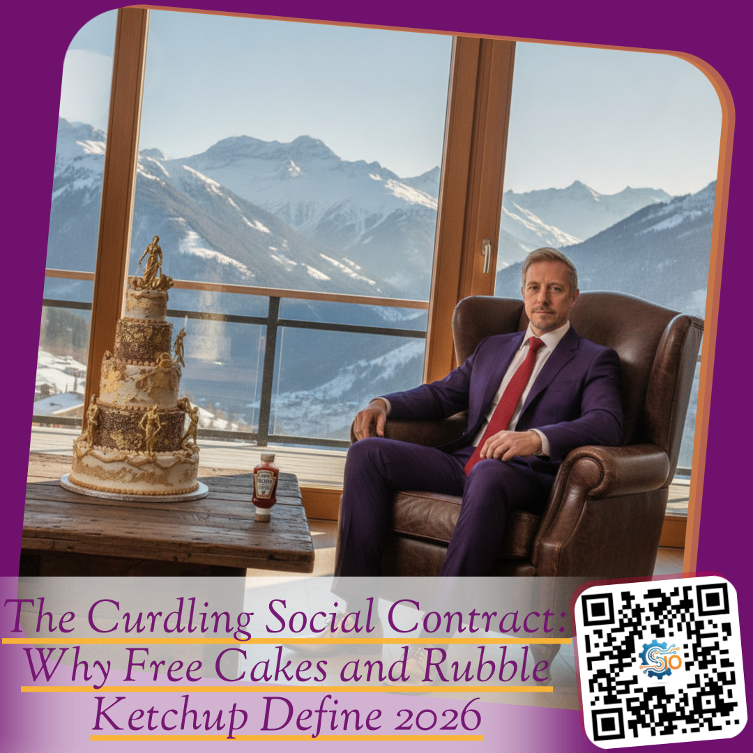 The Curdling Social Contract: Why Free Cakes and Rubble Ketchup Define 2026