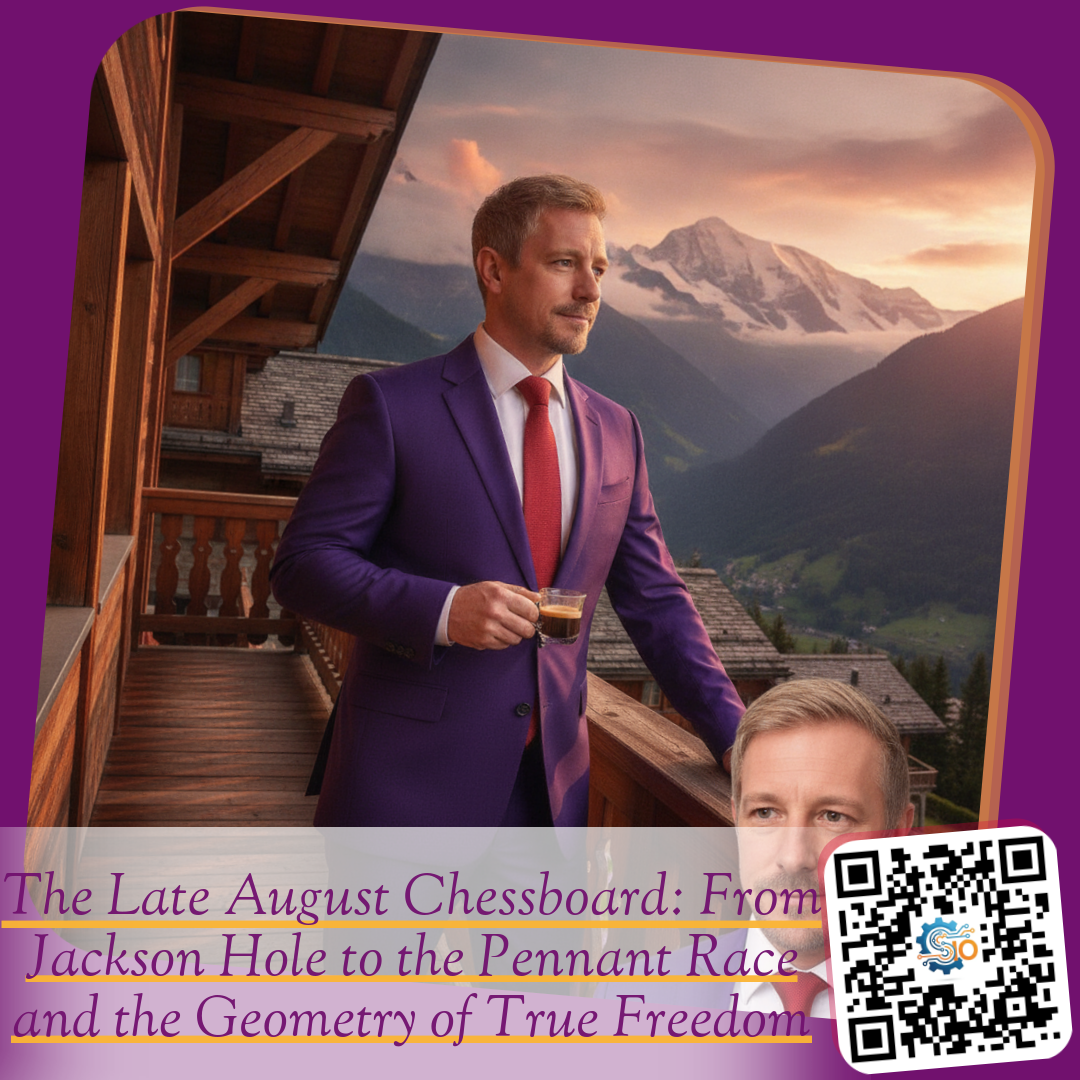 The Late August Chessboard: From Jackson Hole to the Pennant Race and the Geometry of True Freedom