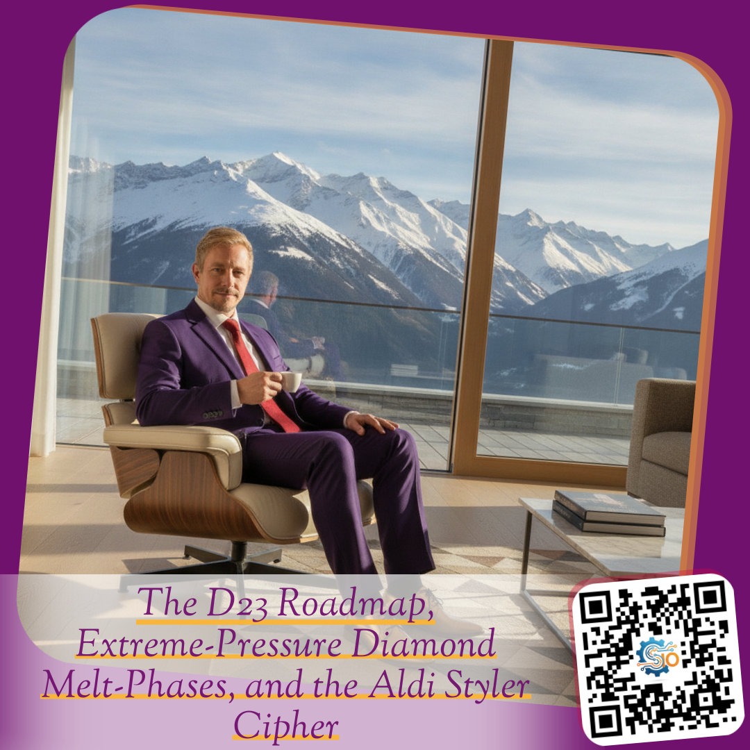 The D23 Roadmap, Extreme-Pressure Diamond Melt-Phases, and the Aldi Styler Cipher