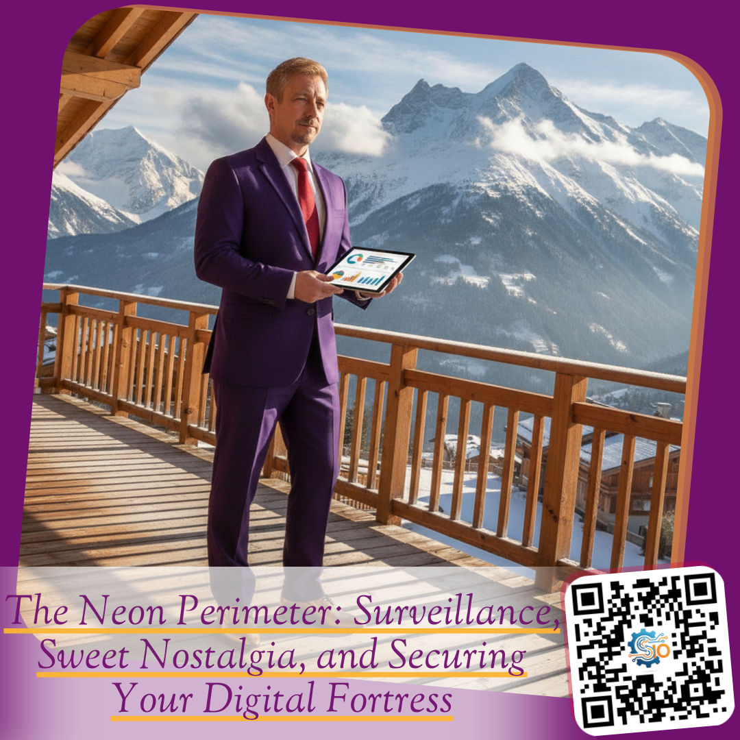 The Neon Perimeter: Surveillance, Sweet Nostalgia, and Securing Your Digital Fortress