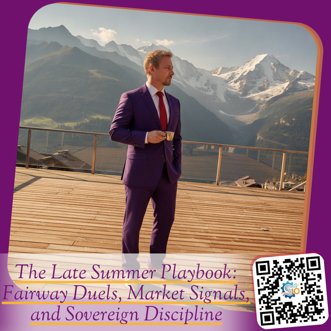 The Late Summer Playbook: Fairway Duels, Market Signals, and Sovereign Discipline