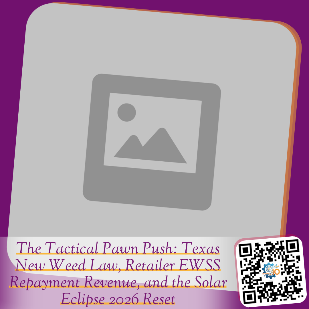 The Tactical Pawn Push: Texas New Weed Law, Retailer EWSS Repayment Revenue, and the Solar Eclipse 2026 Reset