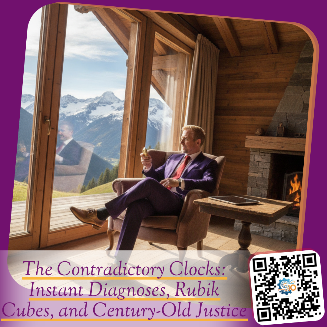 The Contradictory Clocks: Instant Diagnoses, Rubik Cubes, and Century-Old Justice
