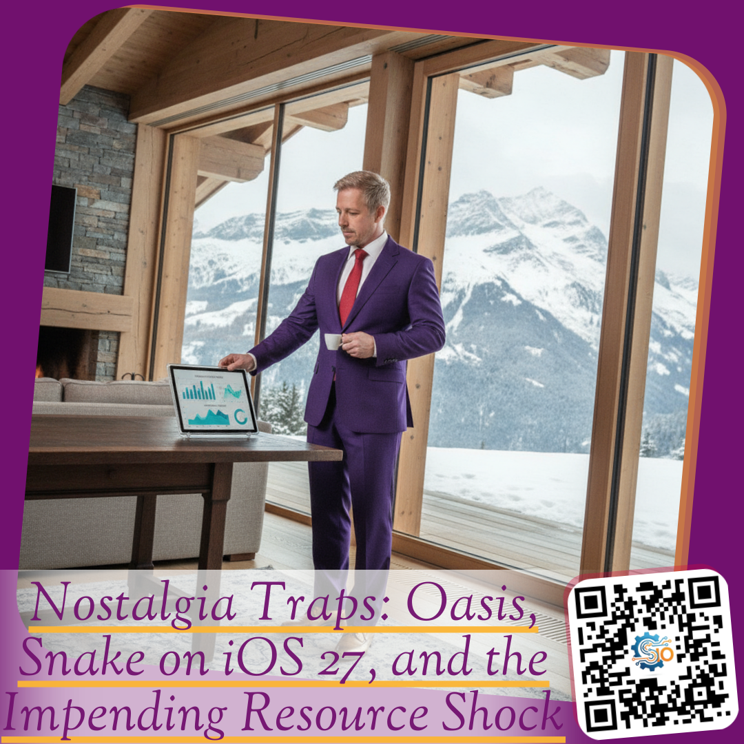 Nostalgia Traps: Oasis, Snake on iOS 27, and the Impending Resource Shock