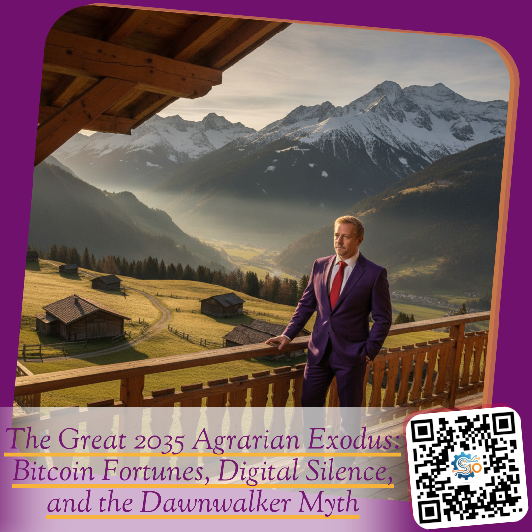 The Great 2035 Agrarian Exodus: Bitcoin Fortunes, Digital Silence, and the Dawnwalker Myth