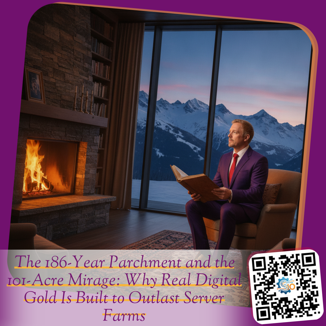 The 186-Year Parchment and the 101-Acre Mirage: Why Real Digital Gold Is Built to Outlast Server Farms