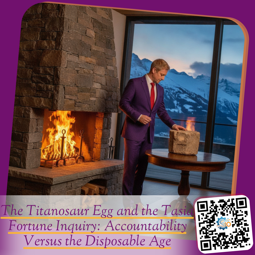 The Titanosaur Egg and the Tasia Fortune Inquiry: Accountability Versus the Disposable Age