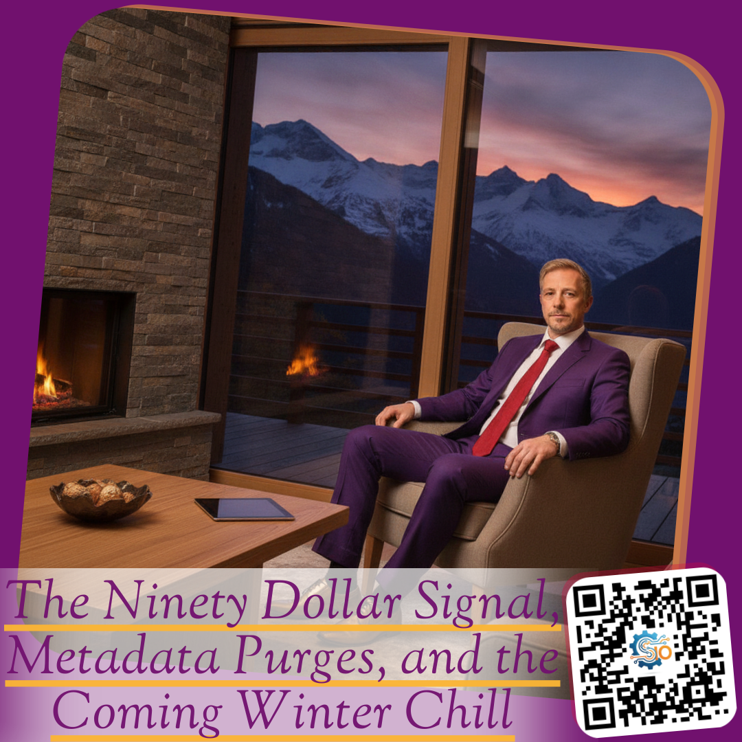 The Ninety Dollar Signal, Metadata Purges, and the Coming Winter Chill