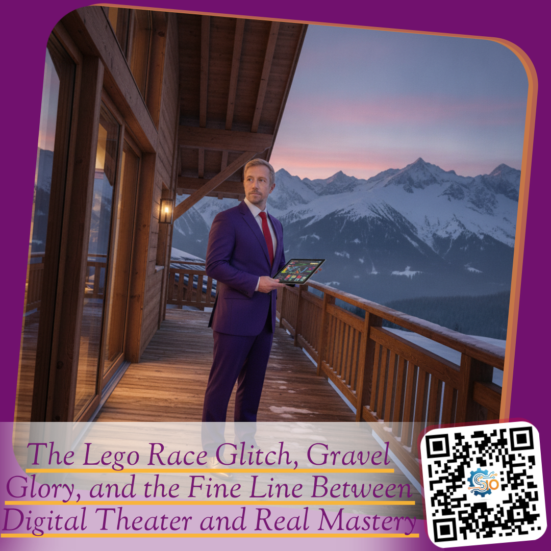 The Lego Race Glitch, Gravel Glory, and the Fine Line Between Digital Theater and Real Mastery
