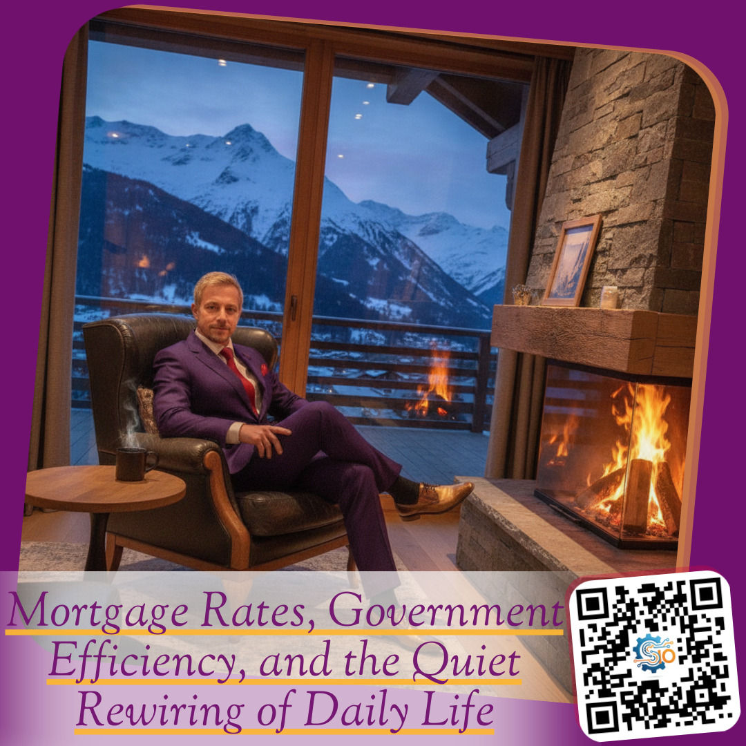 Mortgage Rates, Government Efficiency, and the Quiet Rewiring of Daily Life