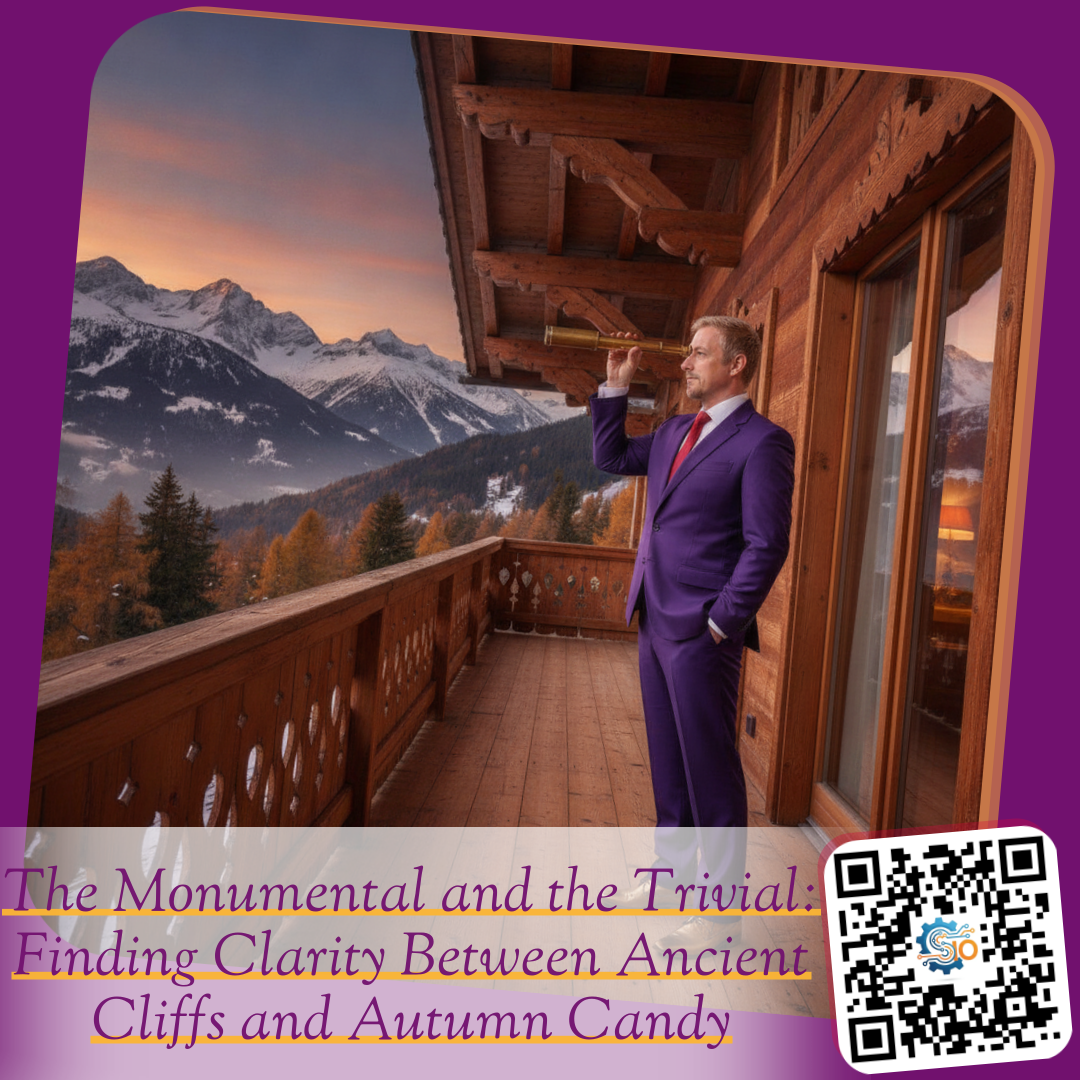 The Monumental and the Trivial: Finding Clarity Between Ancient Cliffs and Autumn Candy
